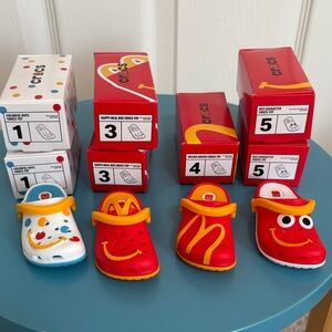 McDonald's Themed Crocs Happy Meal Toys Lot of 7